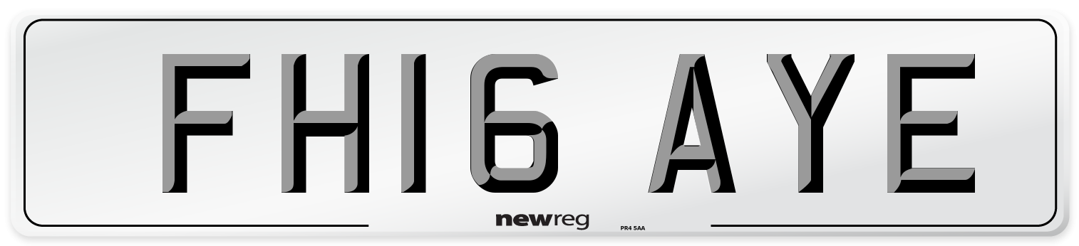 FH16 AYE Number Plate from New Reg